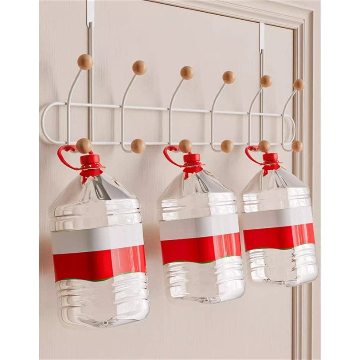 Versatile Metal Over-The-Door Hook Rack